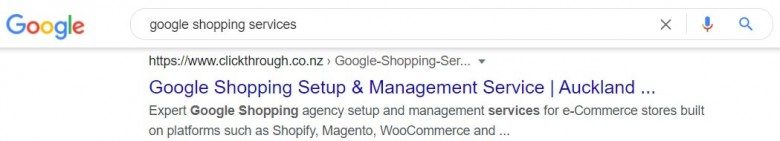 Google Shopping Services
